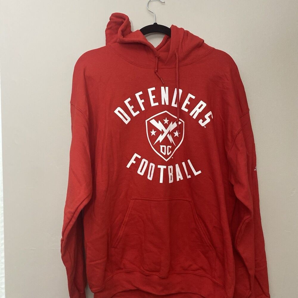 XFL Official DC Defenders Hoodie Pullover size L Men GIII Sports Carl Banks NWT